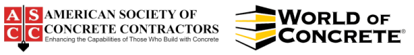 ASCC's World of Concrete logos.